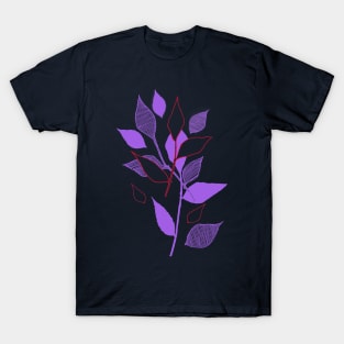 Midnight Purple Neon Foliage T-Shirt